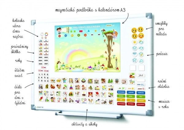 Magnetische kalender voor kinderen - Kleuterschool