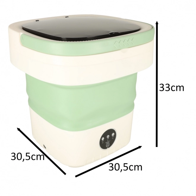 Opvouwbare draagbare automatische wasmachine 12L groen