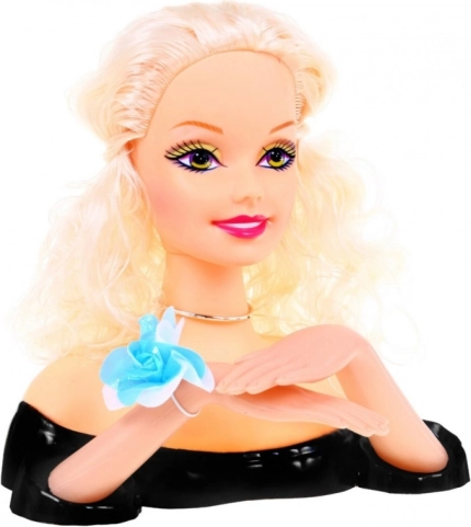 Kop van pop om te kammen en te schminken voor kinderen 3+ met accessoireset – Blondine