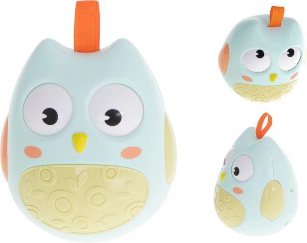 Sensorische wiebelende uil voor baby’s – Blauw