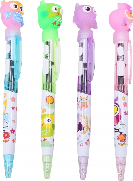 Pen met versiering en licht Uil