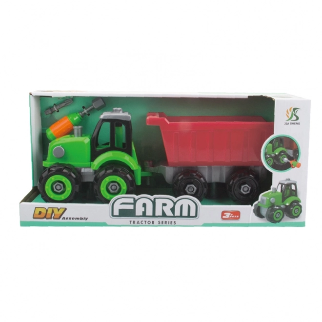 Schroeftractor met aanhanger
