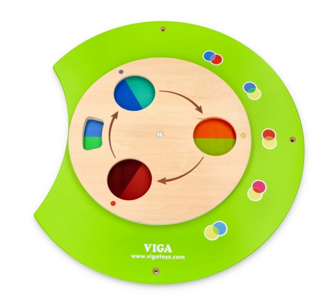 Houten wandmontessori paneel - rups