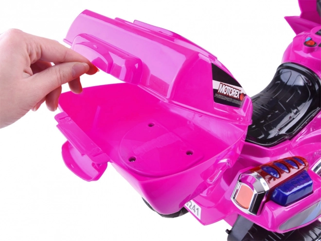 Kinder sportmotorfiets met kleurrijke LED verlichting – Roze
