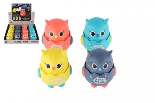 Sovy Happy Owl plastic 7x8 cm rijdend
