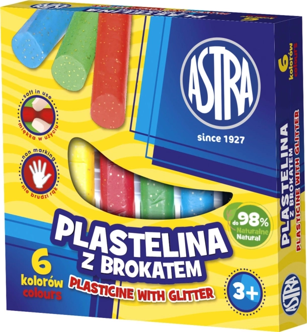 Astra klei met glitter – 6 kleuren