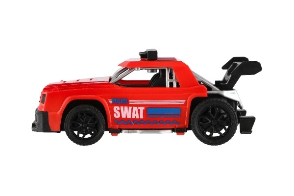 Plastic raceauto met vliegwiel - 16 cm