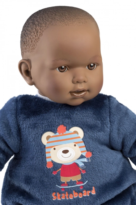 Llorens 14247 BABY ZAREB - realistische babypop met zacht stoffen lichaam - 42 cm
