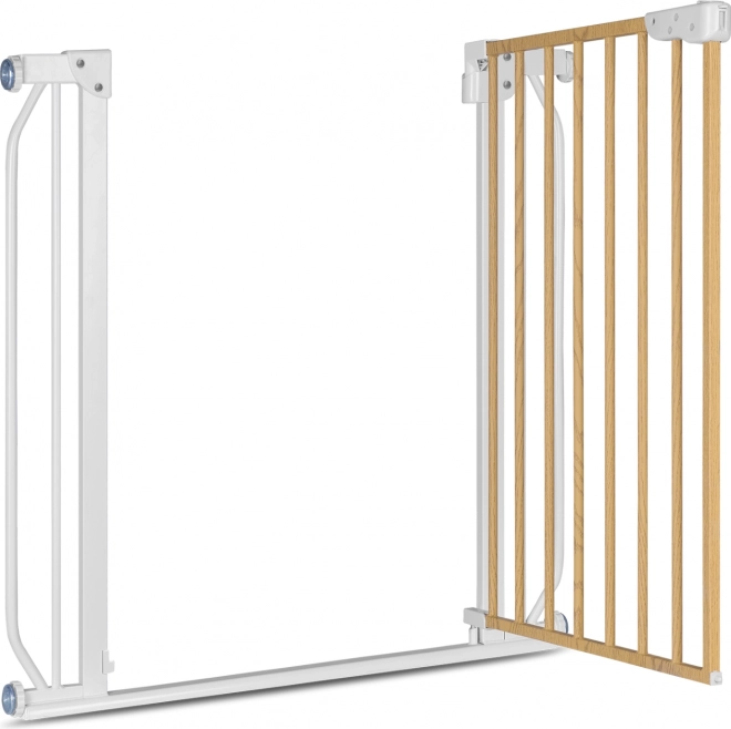 Veiligheidshek Lionelo Truus Slim – wit en natuurlijk hout