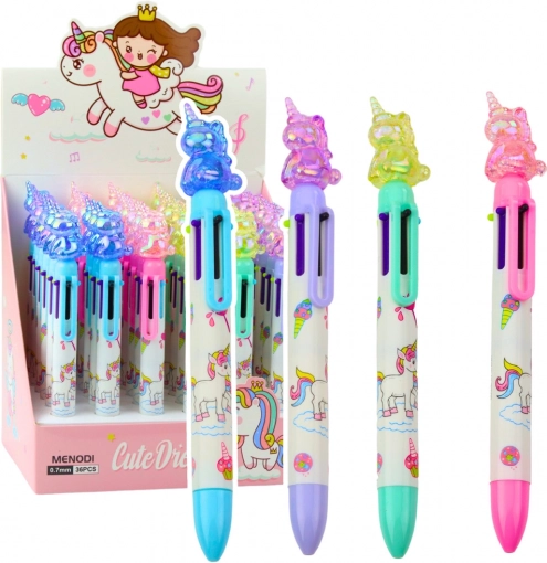 Meer-kleuren pen Eenhoorn 6 kleuren 0,7 mm