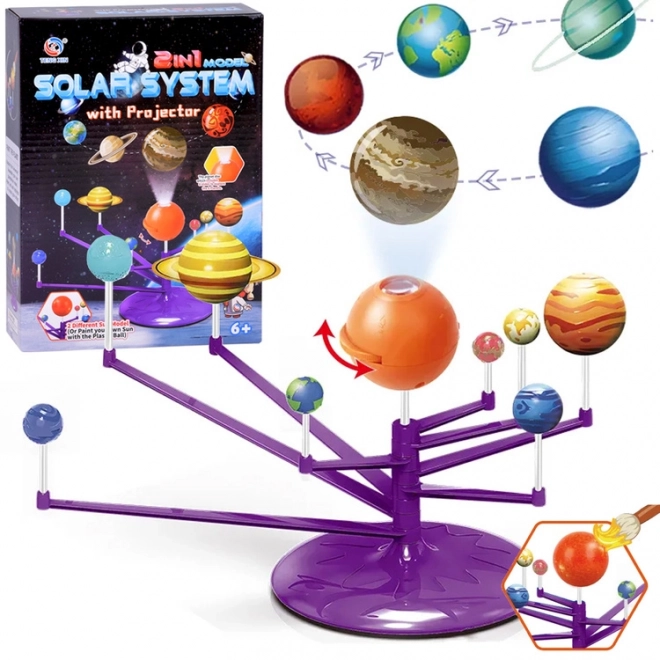 Educatieve set 2 in 1 Zonnestelsel met projector
