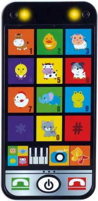 Interactieve kindersmartphone met licht en geluid 6,5 × 13,5 cm