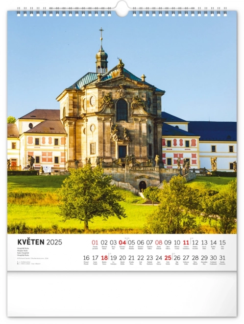 NOTIQUE Muurkalender Tsjechië 2025, 30 x 34 cm