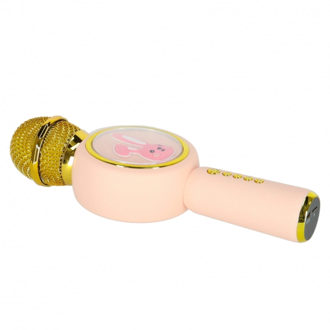 Draadloze microfoon voor karaoke bunny roze