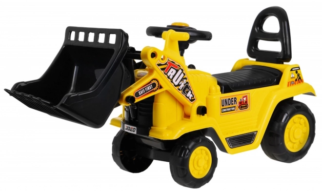 Kinderen trapbulldozer met helm