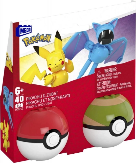 Mega Pokémon Pokéball - Pikachu en Zubat