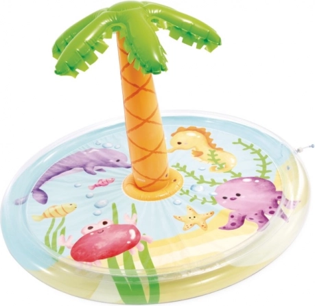 opblaasbaar kinderzwembad met sproeier 173 × 101 cm