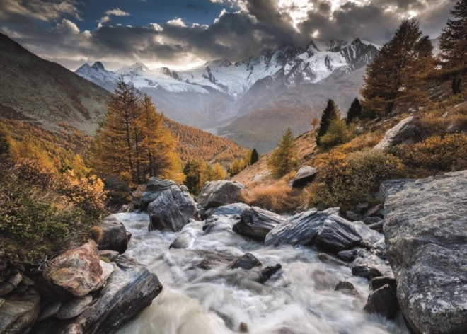 Puzzel Bergbeek in Zwitserland 1000 stukjes