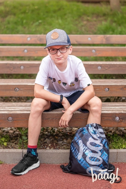 BAAGL SET 3 Skate Strukturen: rugzak, etui, zak