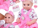 Schattige zachte babypop 50 cm met luier, flesje en magnetische speen