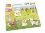 Houten inlegpuzzel dieren - met geluid