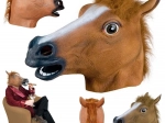 Latex paardenhoofd masker voor feestjes