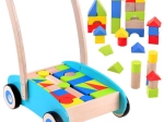 Houten loopwagen met blokken voor kinderen