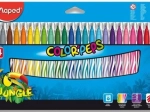 Uitwasbare viltstiften MAPED Color'Peps Jungle, 24 stuks