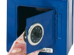 Metalen spaarpot - Blauwe kluis
