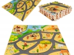 Schuimrubberen vloer-puzzelkleed safari 9 delen 93 × 93 cm