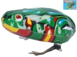 Metalen springkikker met opwindsleutel (retro)