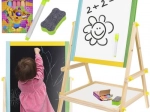 Houten dubbelzijdig schoolbord voor kinderen KRUZZEL