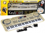 Beige keyboard voor kinderen met microfoon en USB-speler