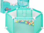 Kinder speelhek met 50 ballen en basketbalring – ballenbak, 18+ maanden