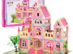 Houten Prinsessenhuis met Blokken en Accessoires