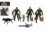 Set van militaire actiefiguren met hond