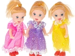 Set van 3 kleine poppen voor het poppenhuis, 10 cm