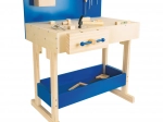 Kinder houten werkbank met gereedschap voor creatief spel