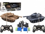 RC tankgevecht – set van 2 tanks 25 cm met geluid en licht, oplaadbaar, 27/40 MHz