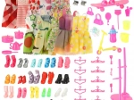 Kleding en accessoires voor poppen - megaset 85 stuks