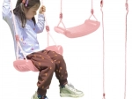 Kinder schommel aan touw roze