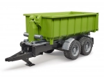 Bruder groene aanhanger met kiepbare container 1:16