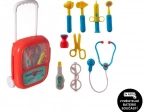Kinderdokterset met stethoscoop in een rollende koffer