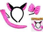 Carnavalsset kat – oren, strikje en staart