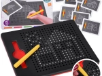 Magnetisch tekentablet met metalen kogeltjes en sjablonen
