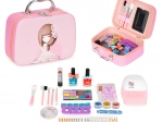 Kindercosmeticaset in een koffertje met spiegeltje en UV LED-lamp