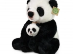 Pluchen panda met jong 27 cm eco‑friendly