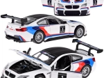 Metalen model BMW M6 GT3 1:32 met licht en geluid