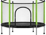Kindertrampoline met veiligheidsnet en ballen 140 cm groen