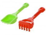 Set schepje en hark voor zand 22 cm